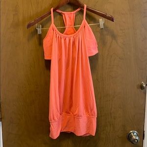 Lululemon No Limits blouson tank top size 6 orange